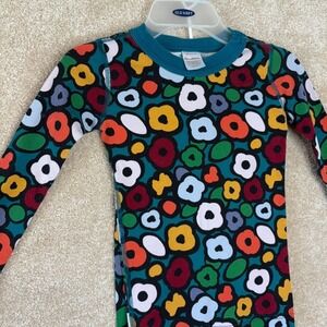 Hanna‎ Andersson Pajama Set pjs Size 6-7 120cm Floral Long Sleeve Pants